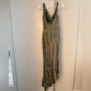 Bec & Bridge Green Cowl Neck Sleeveless Maxi Dress